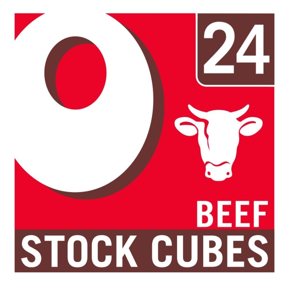 OXO 24 Beef Stock Cubes - Deep, Rich & Savoury Flavour, Ideal for Soups, Stews, Gravy & Roast, Free from Preservatives, 142 g (Pack of 1)