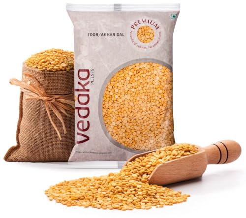 Amazon Brand – Vedaka Premium Toor/Arhar Dal | 1kg Pack | Rich Source of Protein | No Cholesterol or Additives Amazon Brand – Vedaka Premium Toor/Arhar Dal | 1kg Pack | Rich Source of Protein | No Cholesterol or Additives
