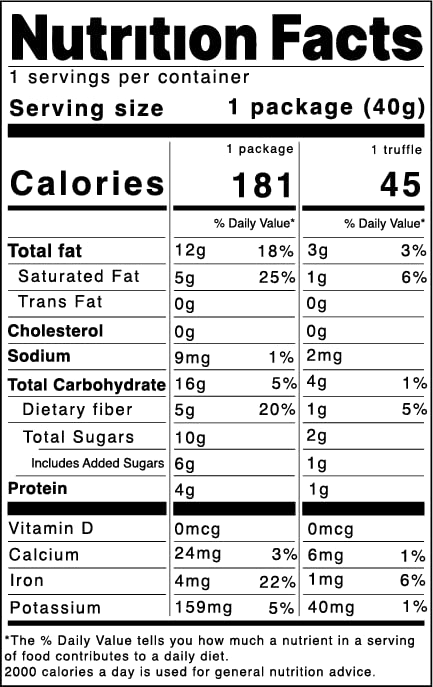 Miniatura 4 de Trufas de chocolate con mantequilla de almendras, 45 calorías, bajas en azúcar refinada, hechas con dátiles y mantequillas de nueces reales,