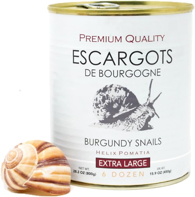 Escargots - 72 Pieces of Organic Helix Burgundy Snails - "Land Lobster" 1.76 lbs (800 Grams)