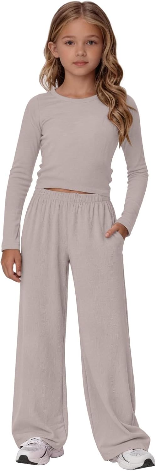 Girls Boys 2 Pcs Outfits Sweatsuit Pullover Hoodie Sweatshirt And Sweatpant Tracksuit Athletic Jogger Sets