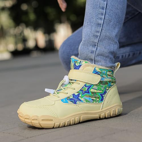 IWIHMIV Kids Winter Hiking Boots Warm Boys Non Slip Shoes Outdoor Casual Girls Winter Booties Comfortable Ankle Boots4