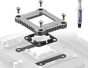 ElecGear AMD CPU Contact Frame for Ryzen 7000 Zen4 Series, Aluminum Mod ILM for AMD AM5 LGA1718 Socket, Replacement CPU Fixing Buckle with Thermal Paste Guard