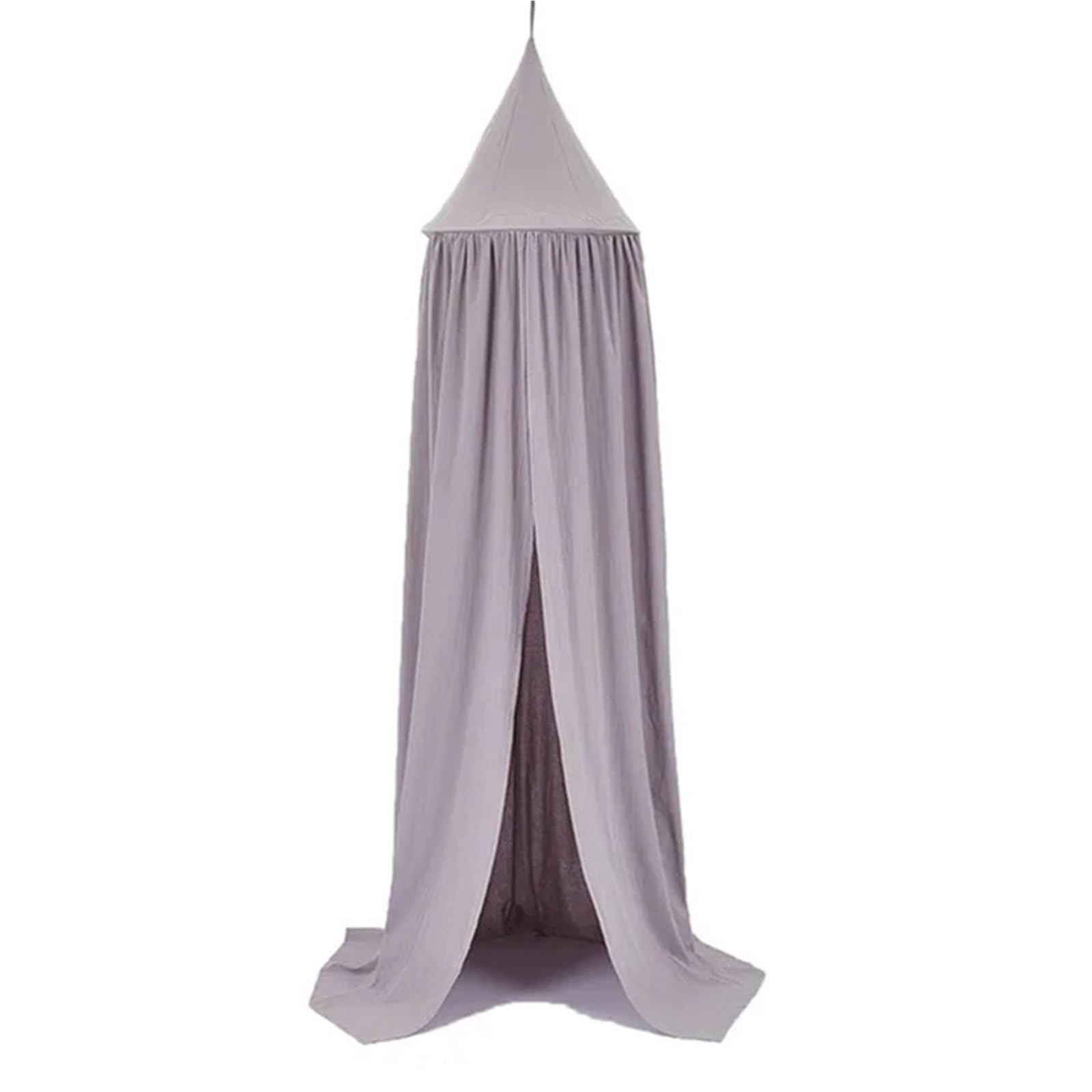 KiddiBubzi Play House Tents For Kids Canopy Bed Curtain Kids Hanging Tent Crib Children Room Decor Round Hung Dome Bed Canopy Bed Valance(Gray)