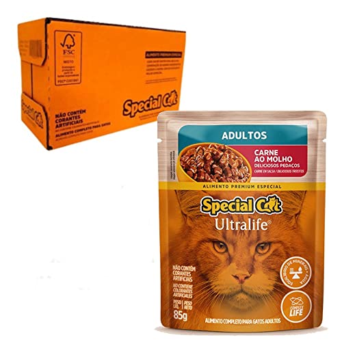 Special Cat ULTRALIFE SACHÊ ADULTOS SABOR CARNE 85 g - Pack com 12 unidades