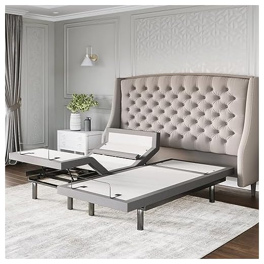 Sven & Son Split California King Adjustable Bed Base Frame Platinum (Individual Head Tilt & Lumbar) USB Ports, Zero Gravity, Anti Snoring Interactive Dual Massage (Split California King)