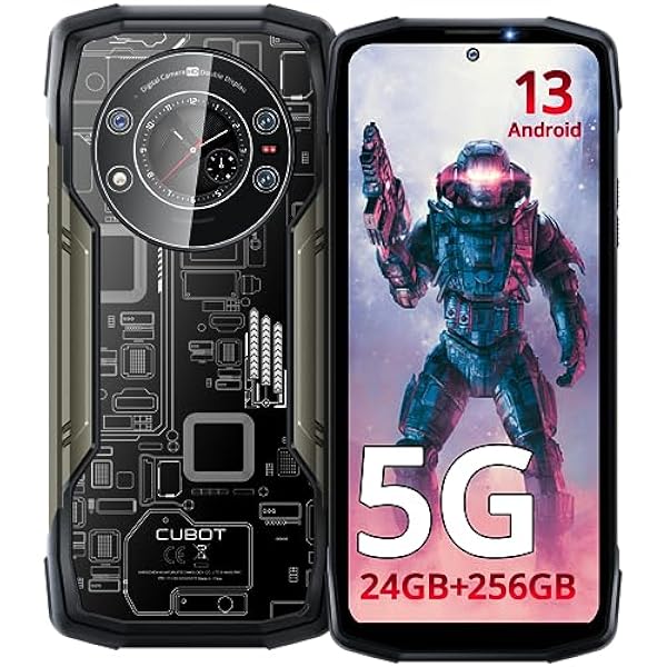 CUBOT Kingkong Star(2023) 5G Teléfono Movil Resistente Android 13, 24GB 256GB/1TB, 10600mAh(33W), 6.78" FHD 1.09" Trasero Pantalla Movil Todoterreno, 100MP 24MP Visión Nocturna, IP68/NFC/3 Slots