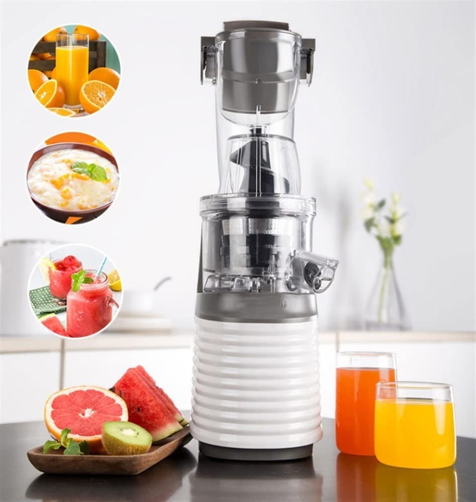 Estrattore di Succo, estrattore Lento Facile da Pulire, estrattore di Succo a Freddo con Funzione inversa per Frutta e Verdura, Senza BPA, Bianco (Dimensioni: 1)