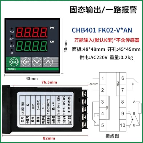 Controlador de temperatura digital CHB902 termostato inteligente modular para panel industrial 4