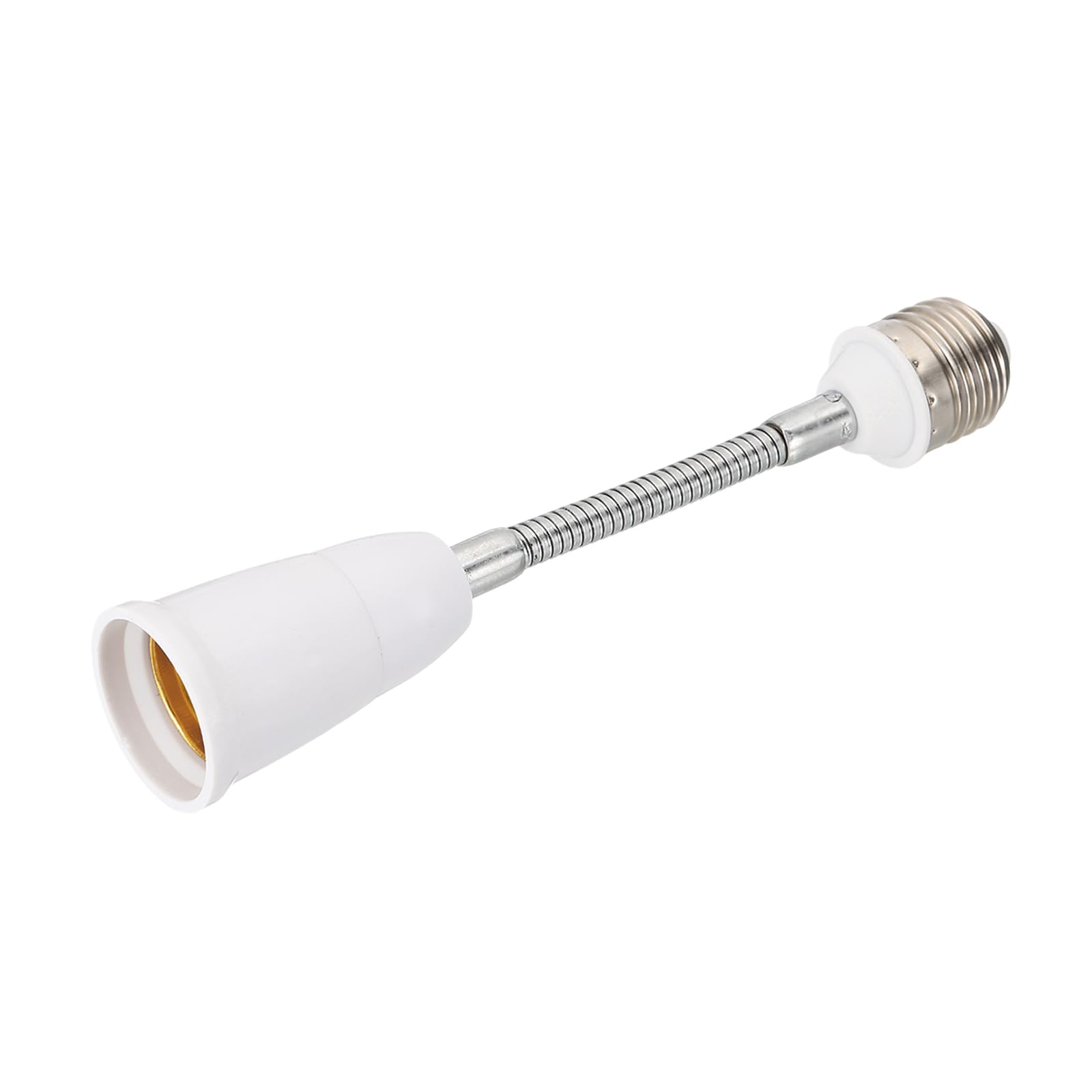 VIAPUICE Light Socket Extender Adapter 7.3" - 1 Pcs E26 Light Bulb Base Socket Adapter Extension Max 60W for Home DIY Standard Lamp Bulb Stand Lighting Fixture, White