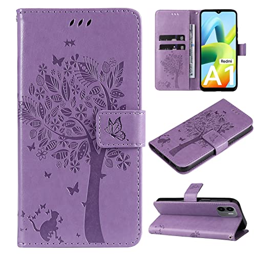SEAHAI Cover per Xiaomi Redmi A1 / Xiaomi Redmi A2 Cover, Ultra Sottile Custodia in TPU a Gradiente Colori, Trasparente Silicone Morbido Case Antiurto Cover, Viola/Blu