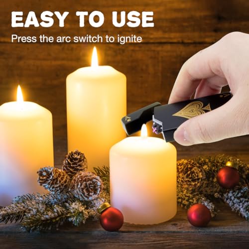 Lcfun Electric Lighters Rechargeable Usb Lighter, Dual Arc Plasma Lighter, Windproof Flameless Electronic Lighter, Pocket Metal Lighter With Led Battery Indication For Candles thumb #6