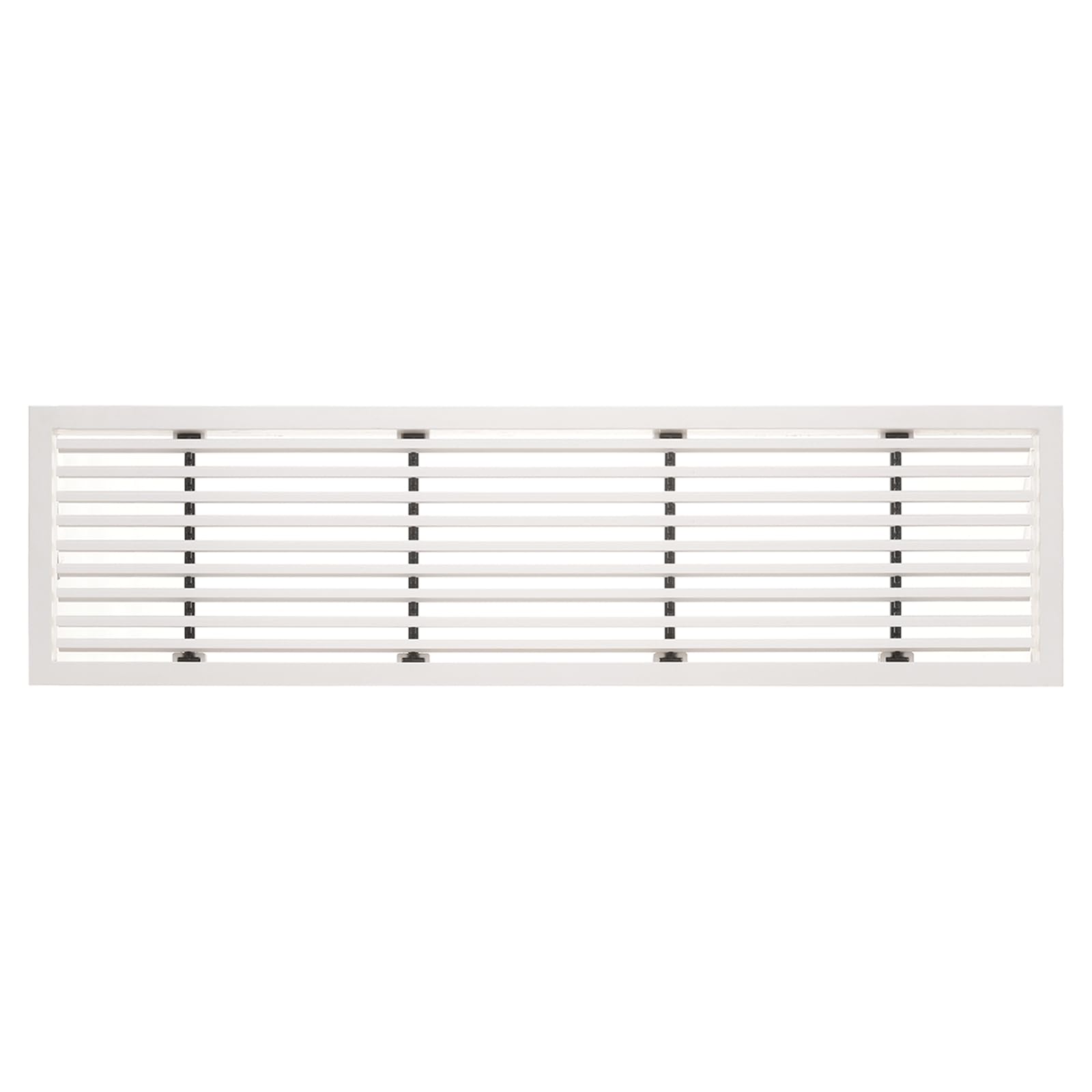 Rejilla de ventilación de barra lineal blanca de 24.3 x 6.6 pulgadas, difusor de ABS extraíble para pared de techo y suelo, diseño de rejilla para una ventilación eficiente del hogar y la oficina