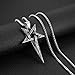 AOOMO Inverted Pentacle Necklace for Men Stainless Steel Retro Gothic Pentagram Wiccan Pagan Pendant Jewelry Gift