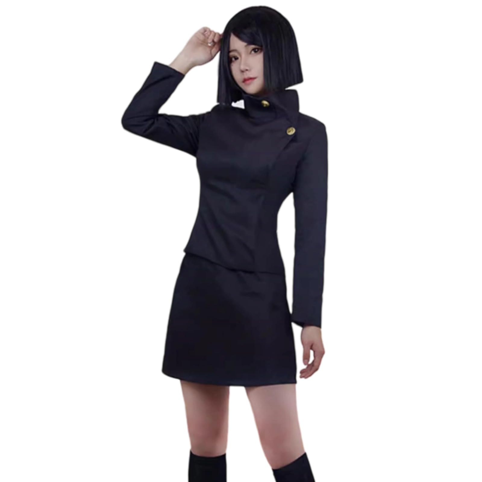 Nuoqi Jujutsu Kaisen Cosplay Adult Satoru Gojou Costume Cosplay Anime Uniform with Glasses