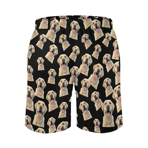 Cute Labrador Retriever Dog Mens Swim Trunks Quick Dry Beach Swimming Shorts with Mesh Lining and Pockets4