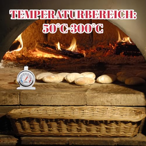 2 Stück Backofenthermometer, Backofenthermometer Innen, Präzise Ofenthermometer Für Backofen Und Grill, Küchenthermometer Mit Klarer Anzeige, Robust Und Langlebig