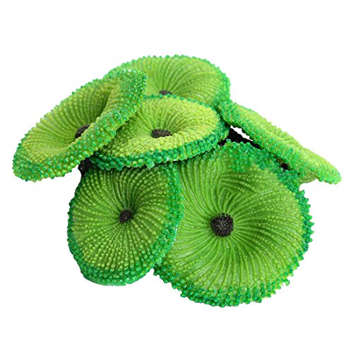 Aquarium Artificial Resin Coral Sea Plant Ornament Fish Tank Decoration Simulation Nontoxic - Green