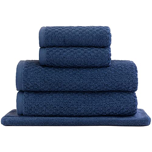 Jogo de Toalhas de Banho Carré 5 peças Marinho