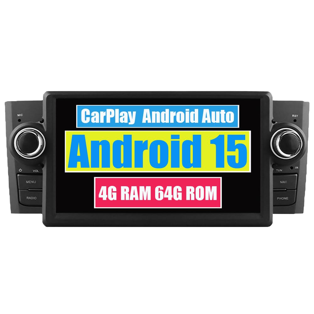 RoverOne Autoradio CarPlay Per Fiat Grande Punto 2007-2012 – Touch Screen Android 4+64GB Con GPS, WiFi E DSP - 3