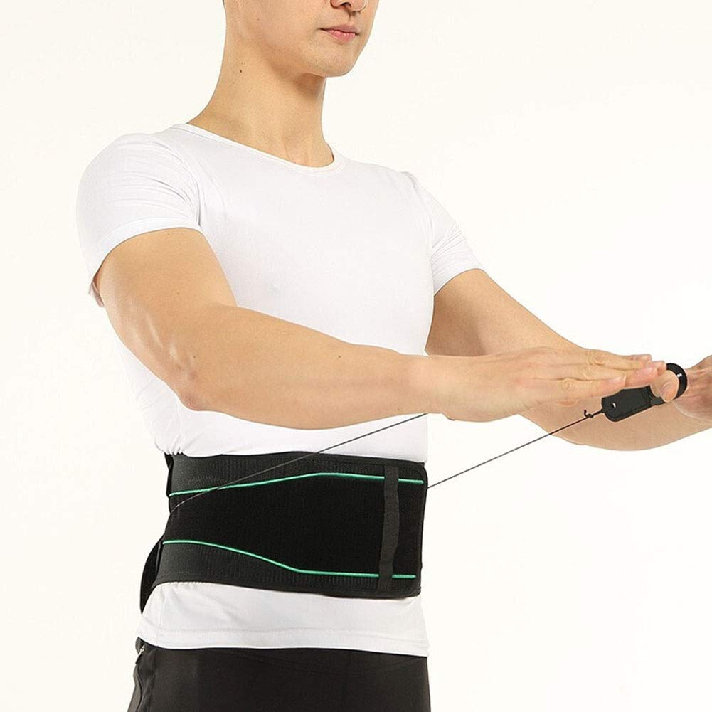 Alivio del Dolor de la Parte Inferior de la Espalda con Sistema de polea Cinturón de Soporte Lumbar para Mujeres y Hombres Hernia de Disco Correas de Cintura Ajustables (Tamaño : XL)