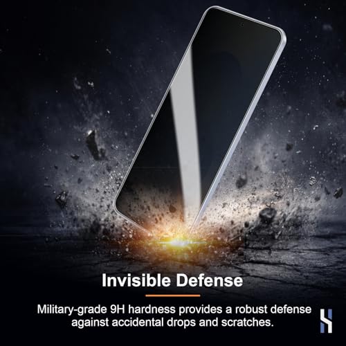 Image of Privacy Tempered Glass for Samsung Galaxy S25 | Galaxy S24 (6.2 Inch) Military Grade 9H Screen Guard, Anti-Scratch, Shatterproof, Edge-to-Edge Full Coverage - Black Border