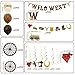 30 PCS Wild West Cowboy Party Decorations with Banners Hanging Swirls Ceiling Streamers Balloons Paper Wheel Decorations for Birthday Baby Shower Western Theme Party Decor