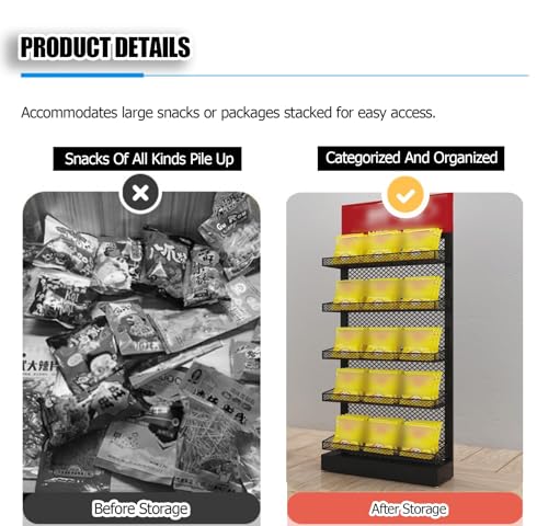 Présentoir portable pour snacks, magasins de proximité et restauration rapide – Idéal pour un merchandising efficace et un accès facile aux collations