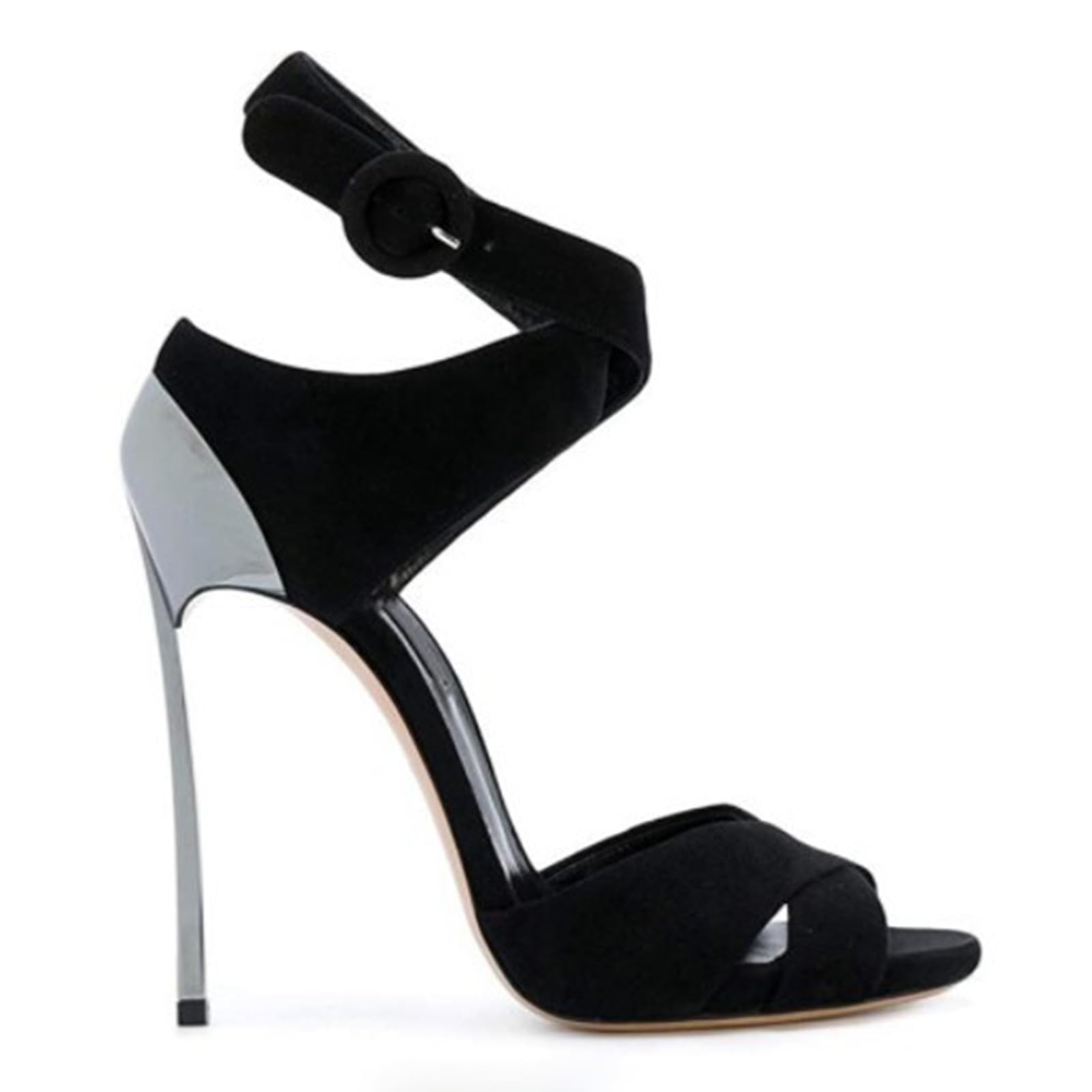 Sandalias de tacón Alto de 4.7 Pulgadas para Mujer, con Punta Abierta y Tiras, Tacones Sexy