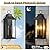 Lawyettle Dusk to Dawn Outdoor Wall Lantern 2-Light, 20.6" Large Outside Wall Sconce, Modern Black Wall Light Fixture with Glass, Waterproof Exterior Lamp for House, Porch, Garage