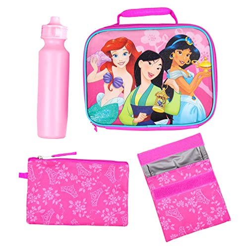 Disney Princess 16” Backpack for Girls 5 Piece School Lunch Box Set2