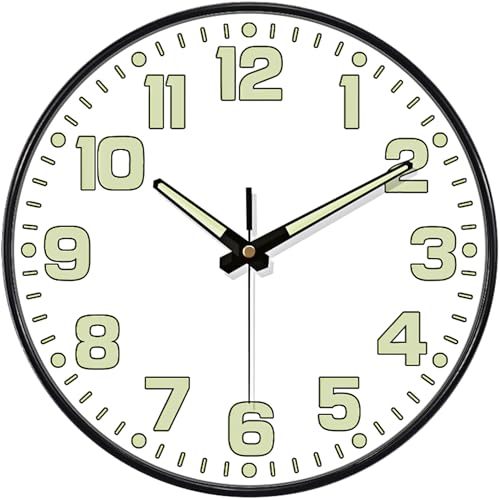 Mabpedo Glow in The Dark Wall Clock, 8