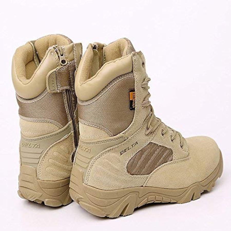 Amazon | [ANGELCITY] メンズ 本革 軍用靴 タクティカルブーツ 砂漠靴
