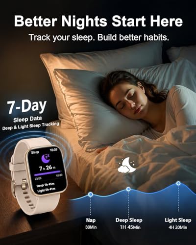 Image of MorePro Health Fitness Tracker (Make /Answer Call), 24 /7 Heart Rate Monitor with Blood Pressure, Blood Oxygen, Sleep Tracking, 120+ Sports Modes Smart Watc, Compatible with iOS Android
