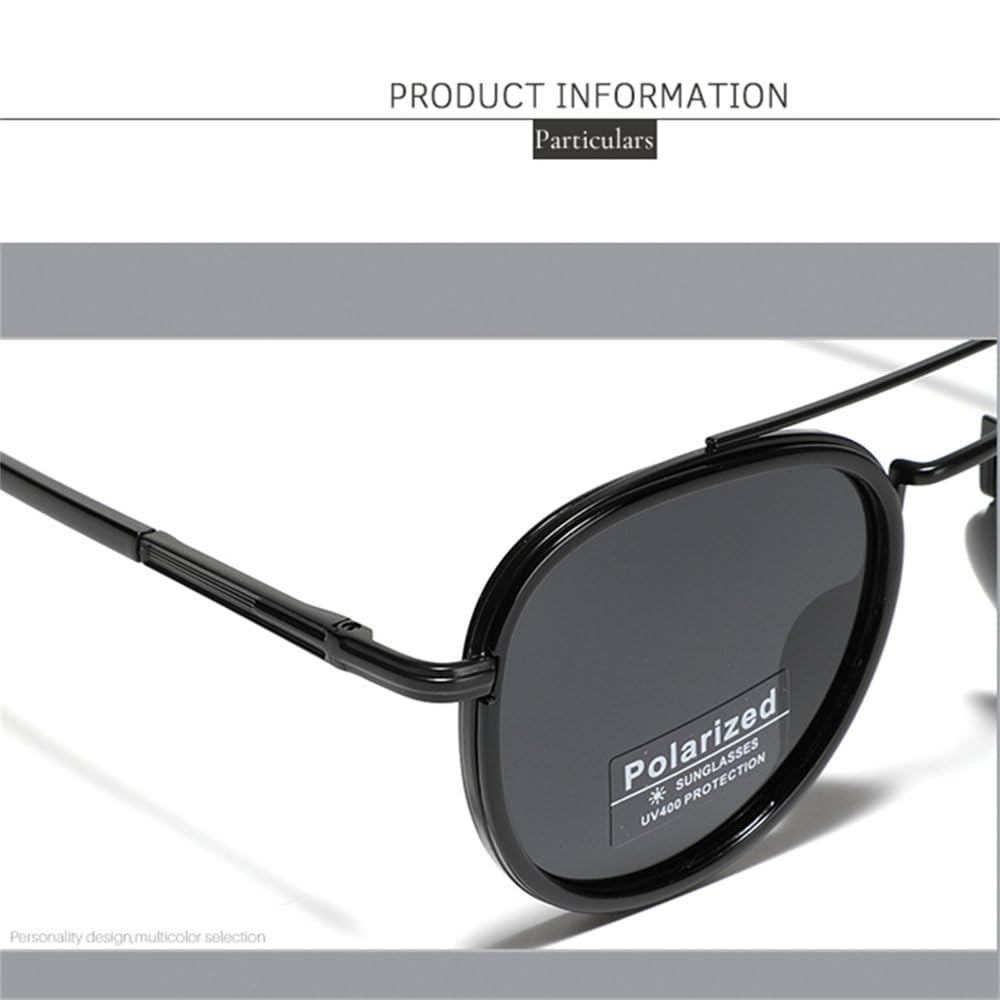 Sonnenbrille Polarisierte Herren Retro Damen Fahrbrille Rahmen/270(Blue)