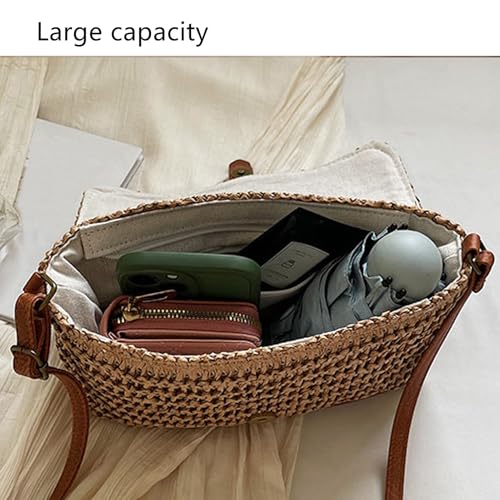 Straw Beach Bag Woven Straw Messenger Summer Purse Crossbody Shoulder Bag Vacation Clutch Tote Handbag Small Purses For Women3