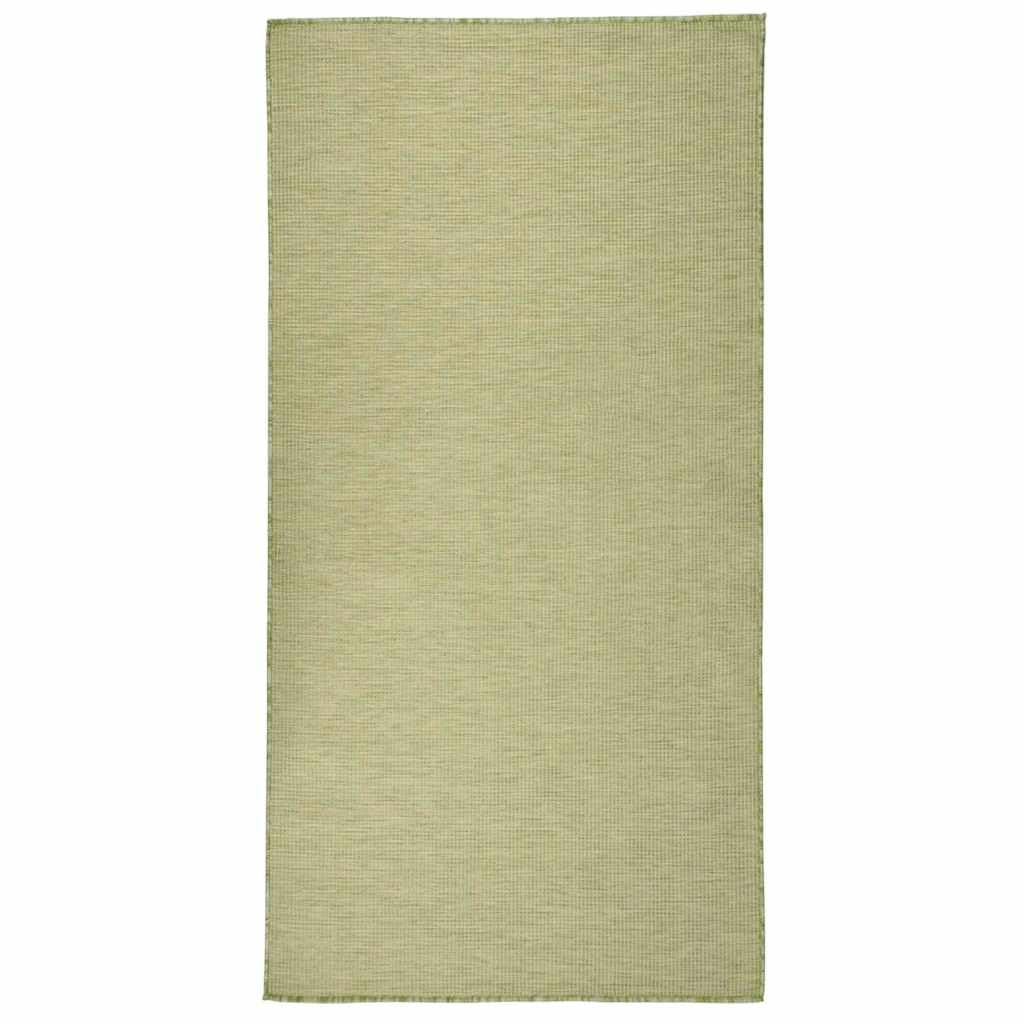 Tappeto per esterni, tessuto piatto, 100 x 200 cm, verde, per