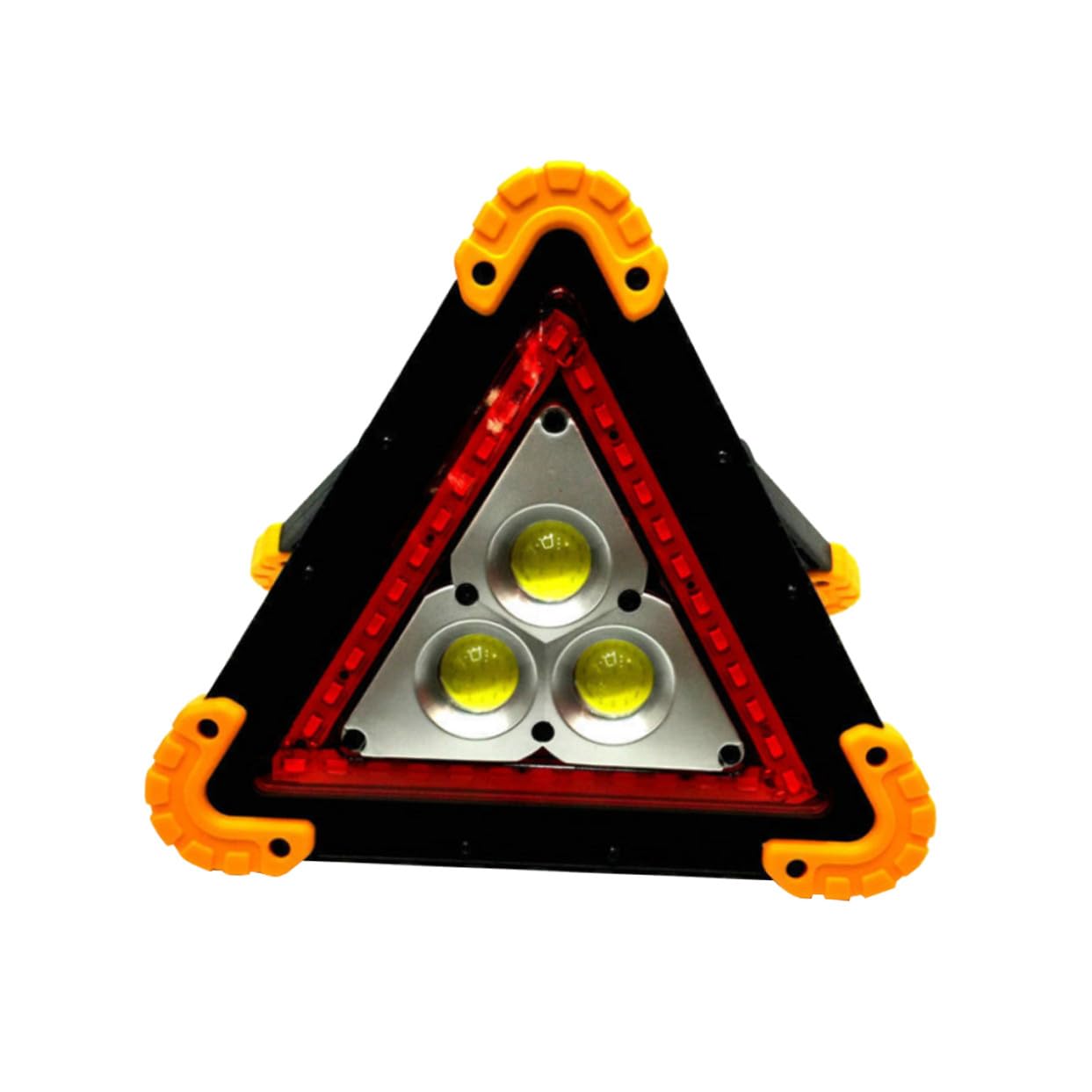 Balise Routière LED de Sécurité Triangulaire pour Voiture, sans Batterie