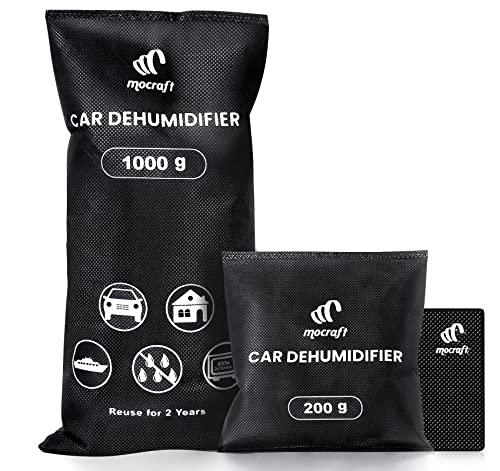 Mocraft Luftentfeuchter für Autos, Auto Entfeuchter mit Antirutschmatte Wiederverwendbar Auto...