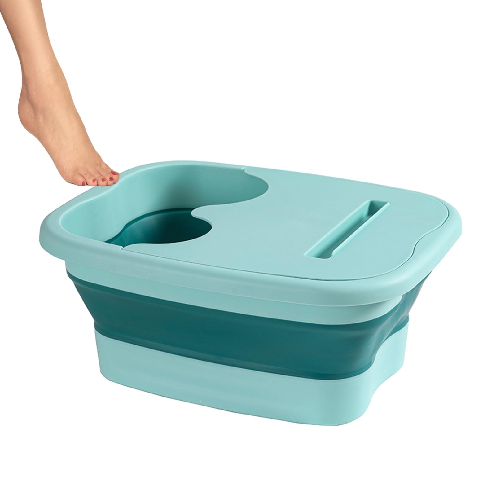 Fulenyi Foot Soaking Bath Basin - Foot Soak Bath Tub with Massaging Rollers - Stress Relief Foot Spa, Foldable Bucket Large Foot Soaking Tub bucket Foldable Foot Bath Tray