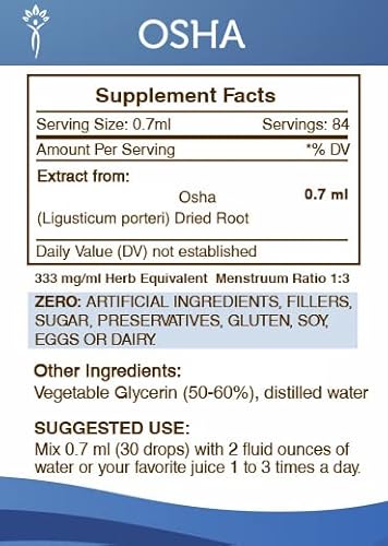 Secrets Of The Tribe Osha Tincture Alcohol-Free Extract, High-Potency Herbal Drops thumb #3