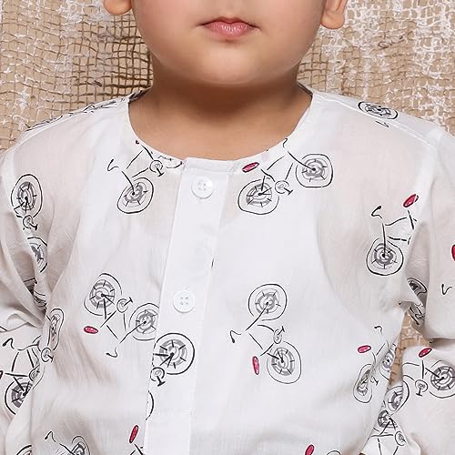 Image of AJ DEZINES Kids Ethnic Wear Pure Cotton Dhoti Kurta Set For Boys