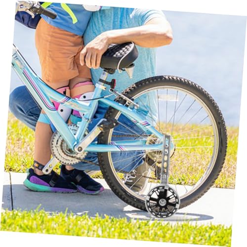 Ruedas de entrenamiento para bicicleta LIOOBO con luces LED intermitentes, estabilizadores resistentes al desgaste y ruedas de repuesto silenciosas para niños y bicicletas de equilibrio principiantes miniatura 7