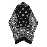 VERTEX&KAIBIN Barber Cape for men Hair Cutting,Black Paisley Cool cape designer,professional barber supply capes
