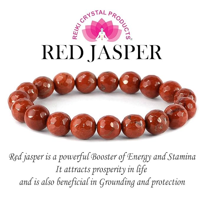 Image of Reiki Crystal Products Certified Natural Crystal Stone Diamond Cut /Faceted 10 mm Beads Bracelet for Men & Women | Reiki Charged Gemstone Jewellery | Multiple Stone Variants Available