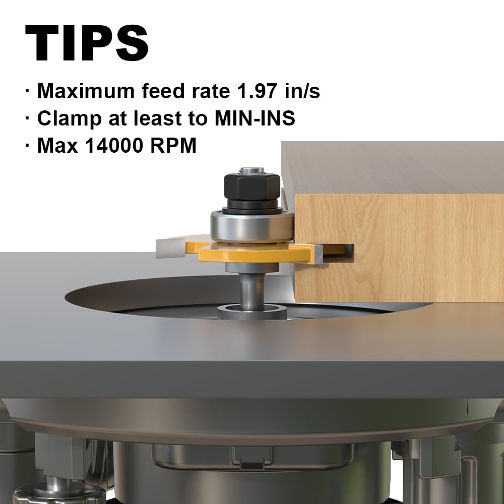 Slot Cutter Router Bit 1/4 Shank, 3 Wing Slotting Cutter Router Bit for T-Molding Slot Cutting | 3/16" Carbide Height — Amazon image 5