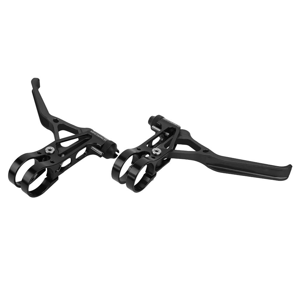 Rower górski kierownica hamulca rowerowy uchwyt dźwigni hamulca ze stopu aluminium regulowany (Cały czarny)