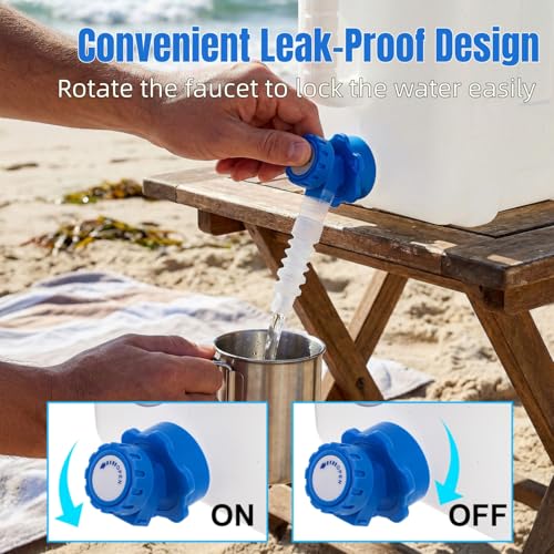 Contenedor de Agua Dicunoy con Grifo, 4 Galones, Recipiente Portátil para Camping, Dispensador delgado y resistente para vehículo, uso al aire libre, senderismo, emergencia miniatura 3