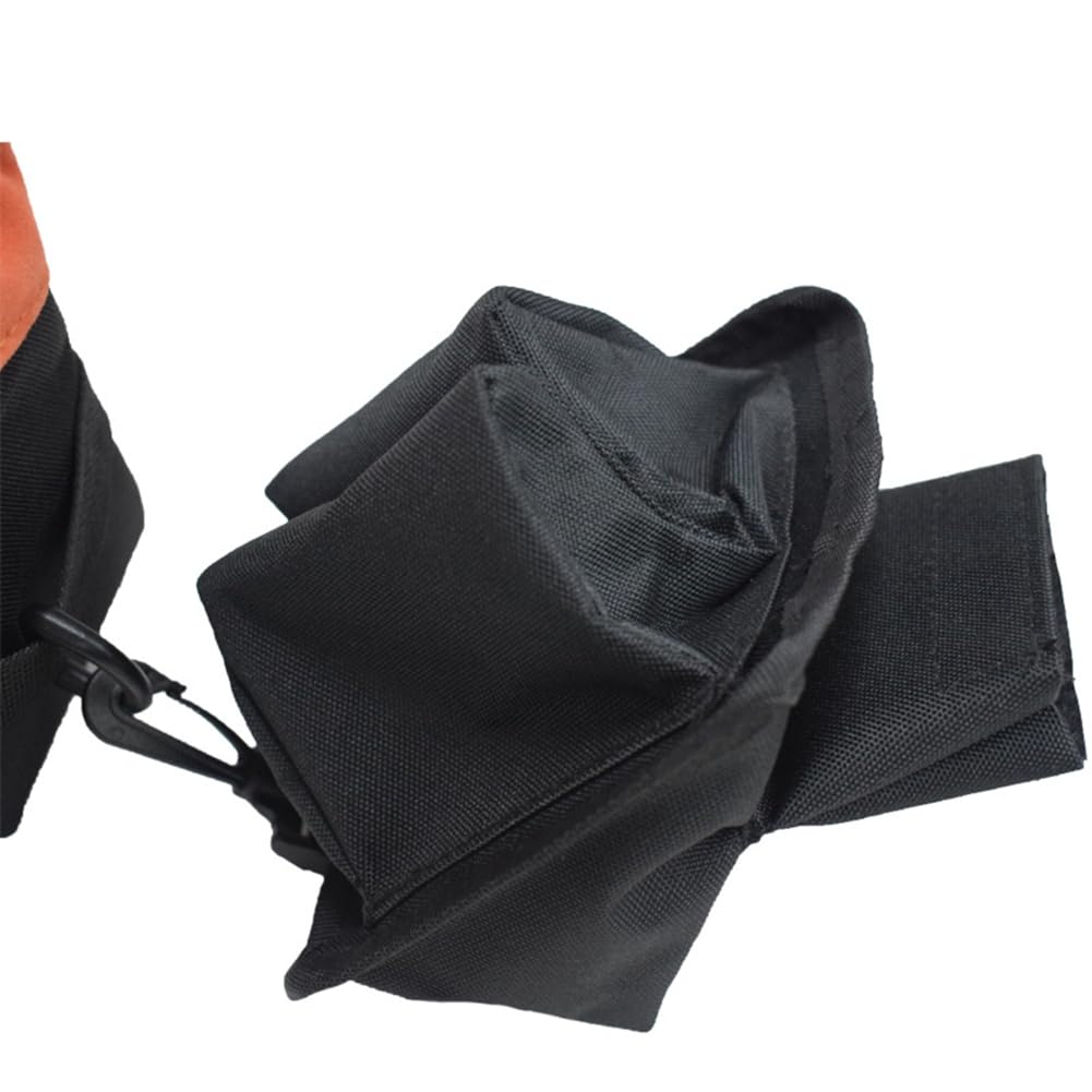 Bolsa de soporte para escritorio de entrenamiento, bolsa de arena, soporte delantero y trasero, bolsa de banco de caza, color naranja y negro