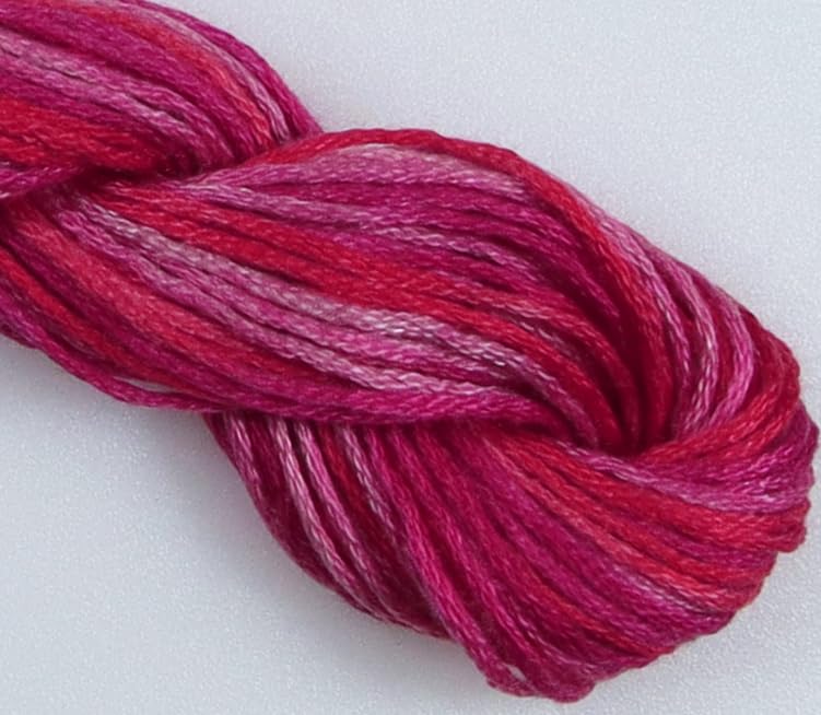 Image of KCS Big skeins of 25 Meters Size 25 Color Variegated Cross Stitch Stranded Threads,6 skeins,4200